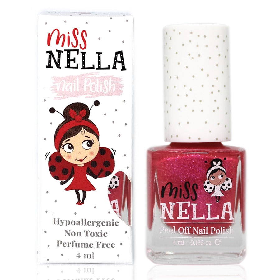 Tickle Me Pink Glitter 4ml Peel off Kids Nail Polish