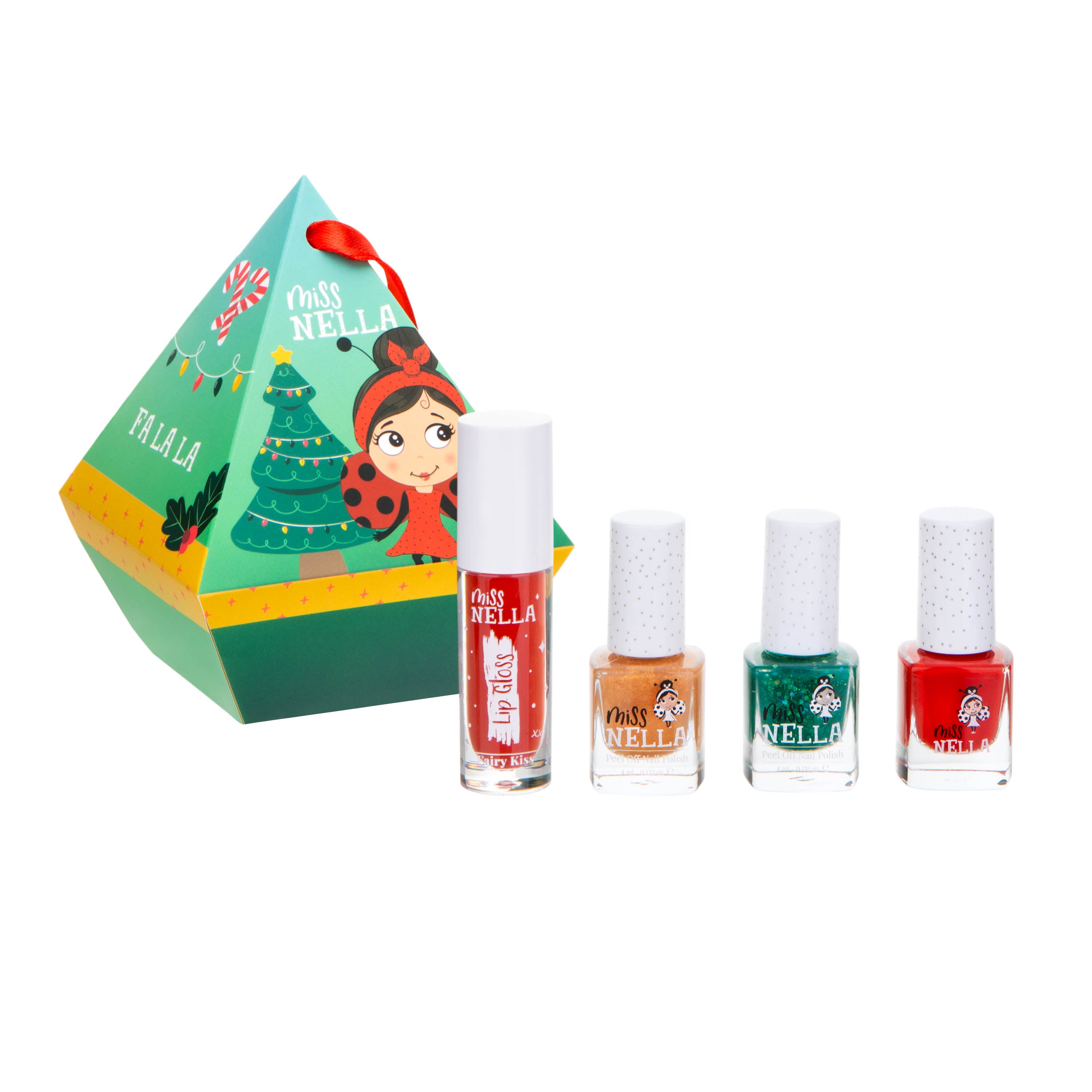 Glow Festive Diamond Hanger 3 Nailpolishes and 1 Lipgloss